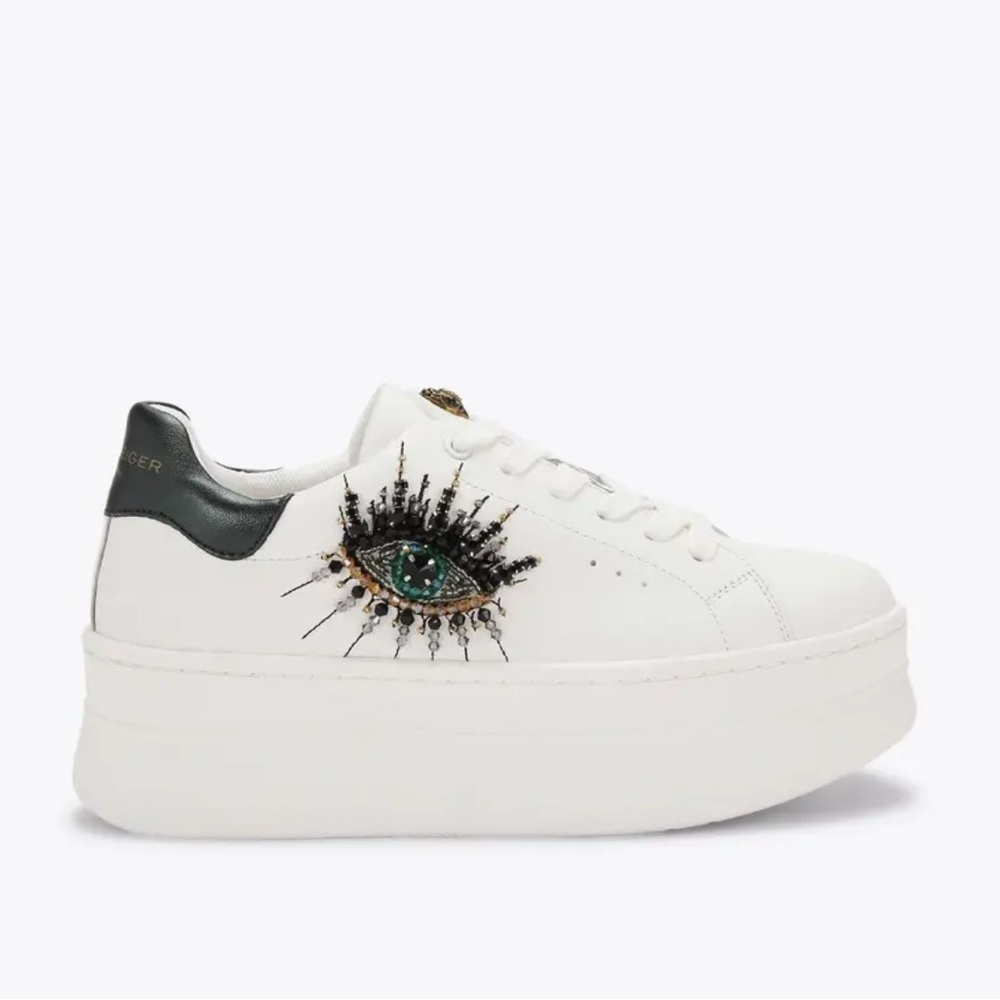 Kurt Geiger White Embellished Women's Sneakers
